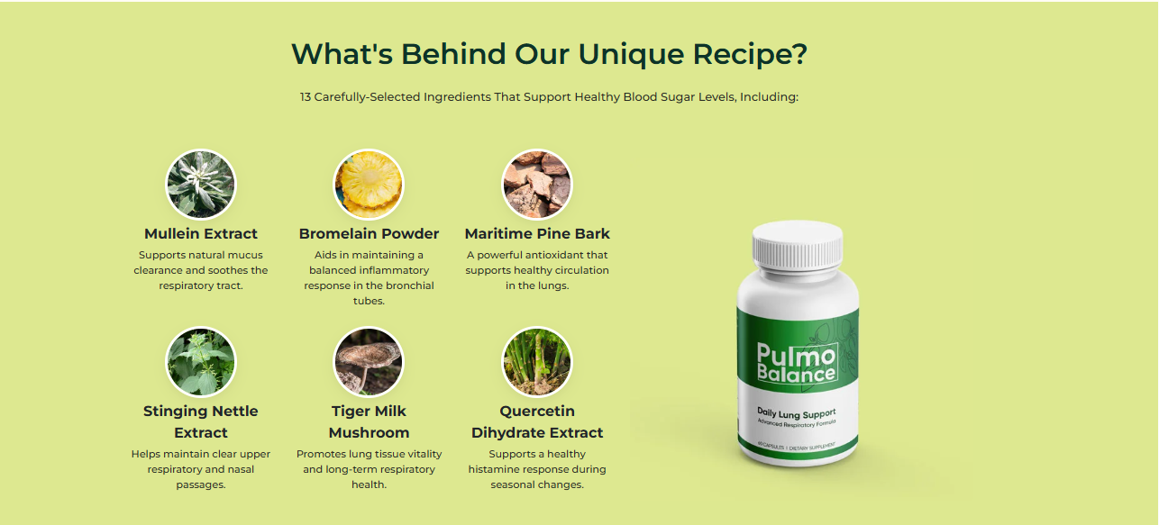 PulmoBalance capsules, daily lung support formula